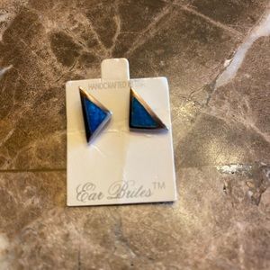 NWT Sterling Silver Genuine Turquoise Earrings.